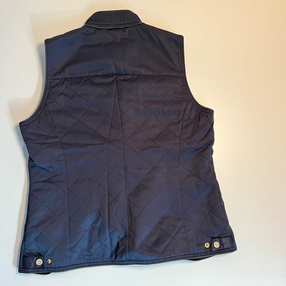 Pendleton Quilted Vest Women Size M Full Zip Navy Blue - Picture 2 of 12